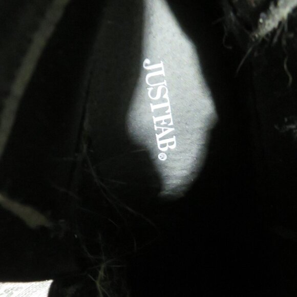 Justfab Black croc embossed Olwen Bootie Ankle boot size 10 pointed toe - Picture 9 of 12